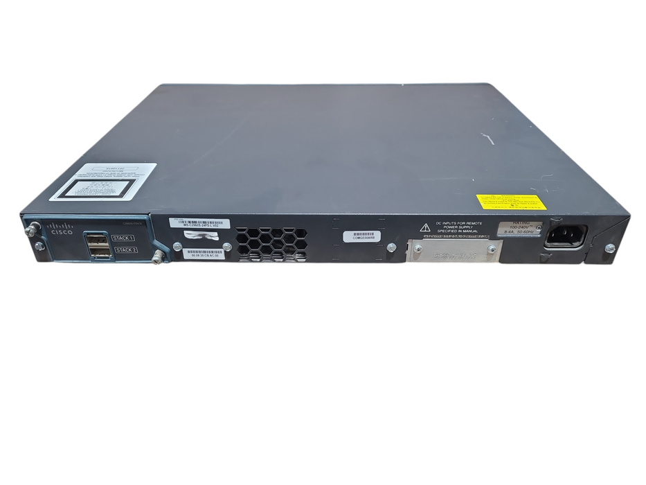 Cisco WS-C2960S-24PS-L V02 24-Port Gigabit PoE Switch w/ Stacking Module