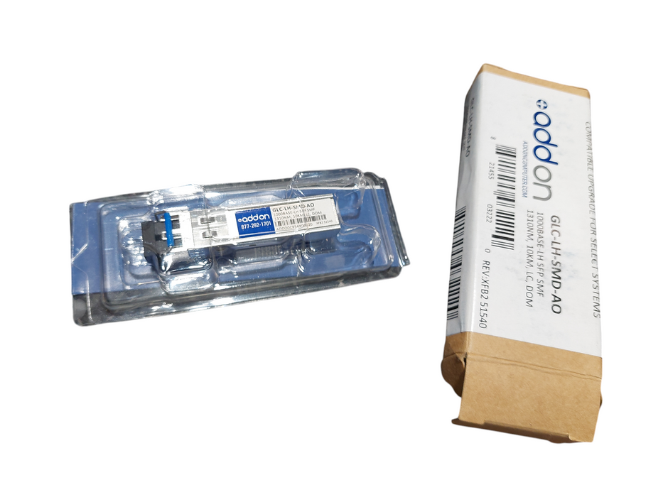 2- ADDON GLC-LH-SMD-AO 1000 Base- LH SFP SMF 1310NM, 10KM, LC,DOM  =