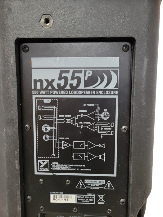Yorkvile nx55p 550 Watt Powered Loudspeaker Enclosure, READ _