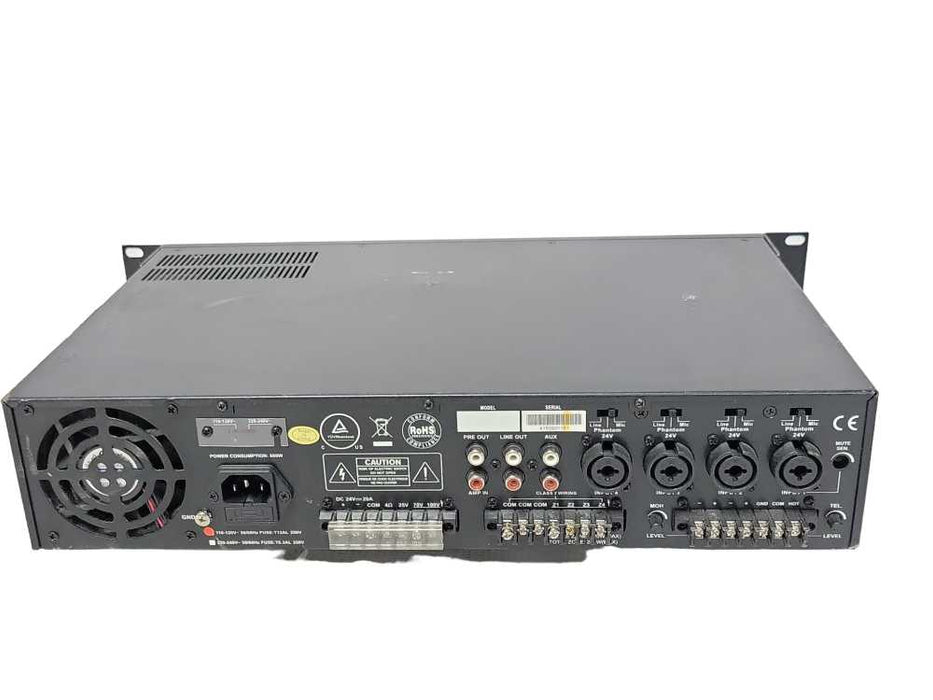 Factor X-7240-4 four zone commercial mixer amplifier, READ _