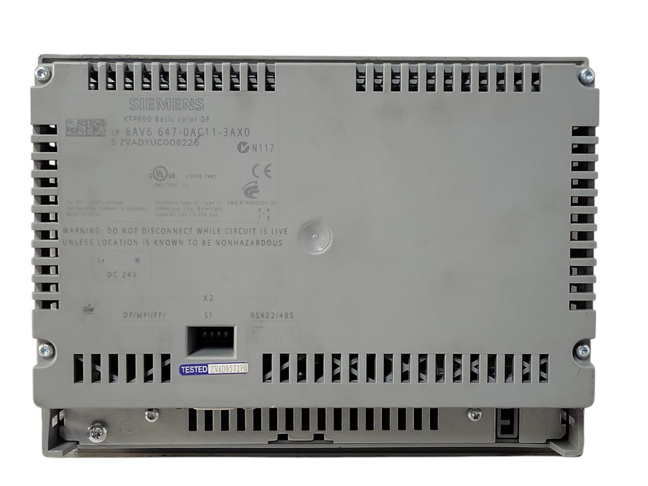 Siemens KTP600 Basic color DP 6AV6 647-0AC11-3AX0 touch panel _