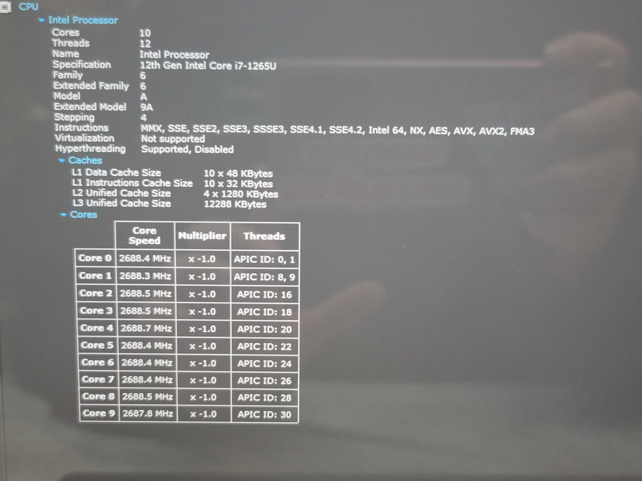 Microsoft Surface Laptop 5 i7-1265U 16GB RAM 256GB SSD  β Lap200