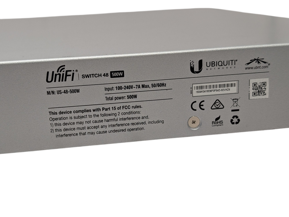 Ubiquiti Unifi US-48-500W 48-Port PoE Gigabit Switch For Parts/Repair Only -