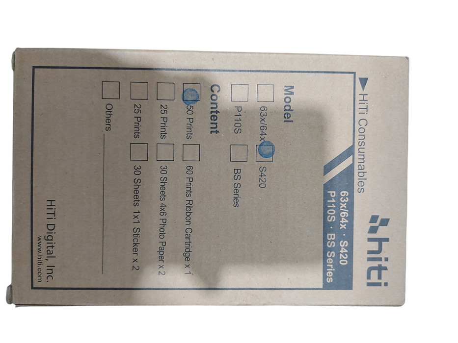 Lot 5x HiTi S420 Consumables Paper and Ribbon 50 4 x 6 Prints