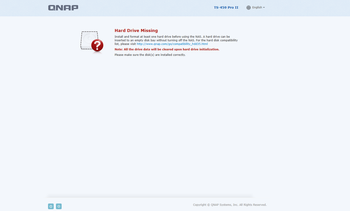 QNAP TS-459 PRO II | 4-Bay Network Attached Storage NAS | No HDD/Caddy )