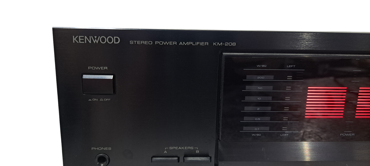 Vintage Kenwood KM-208 Stereo Power Amplifier Wide Dynamic Range