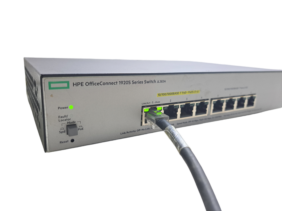 HPE OfficeConnect 1920S JL383A | 8-Port Gigabit 4-Port PoE+ Network Switch !