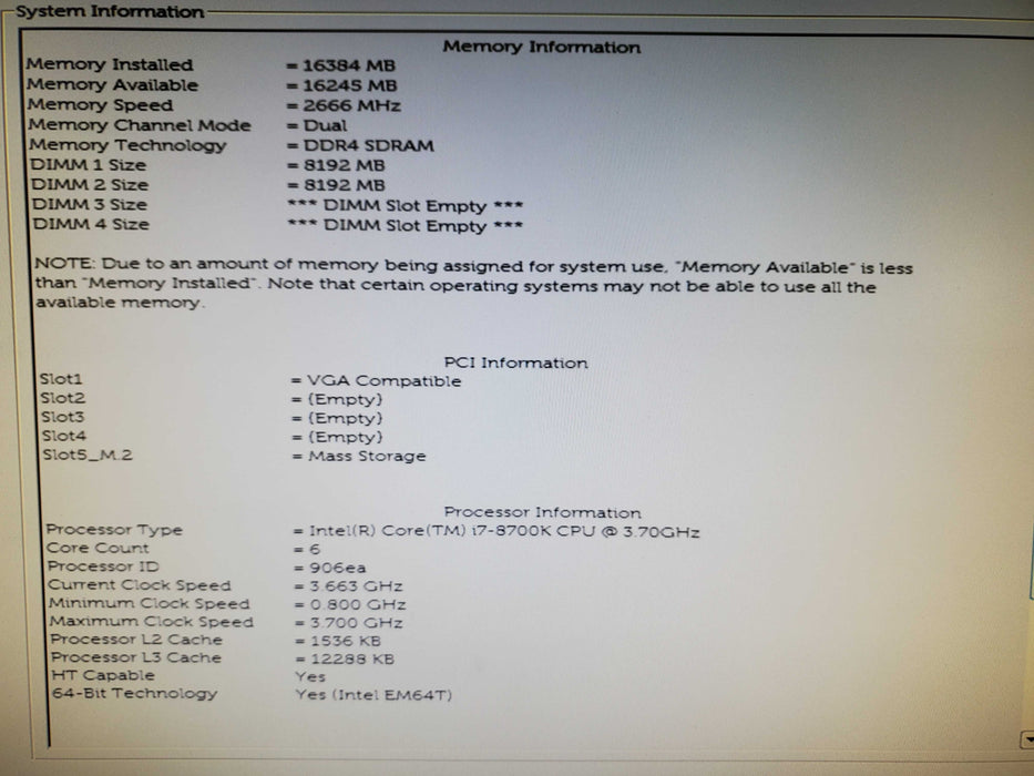 Dell Precision 3630 TOWER Intel i7-8700K 16GB DDR4 512GB NVME