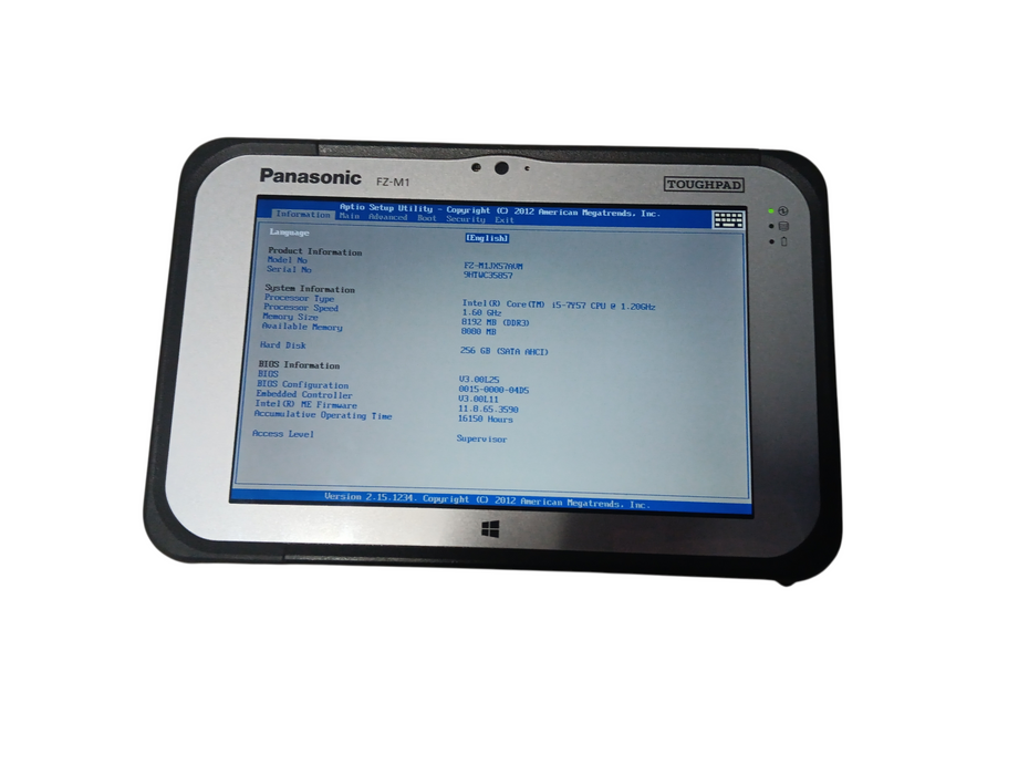 Panasonic ToughPad FZ-M1 i5-7Y57 1.2GHz 8GB RAM 256GB SSD