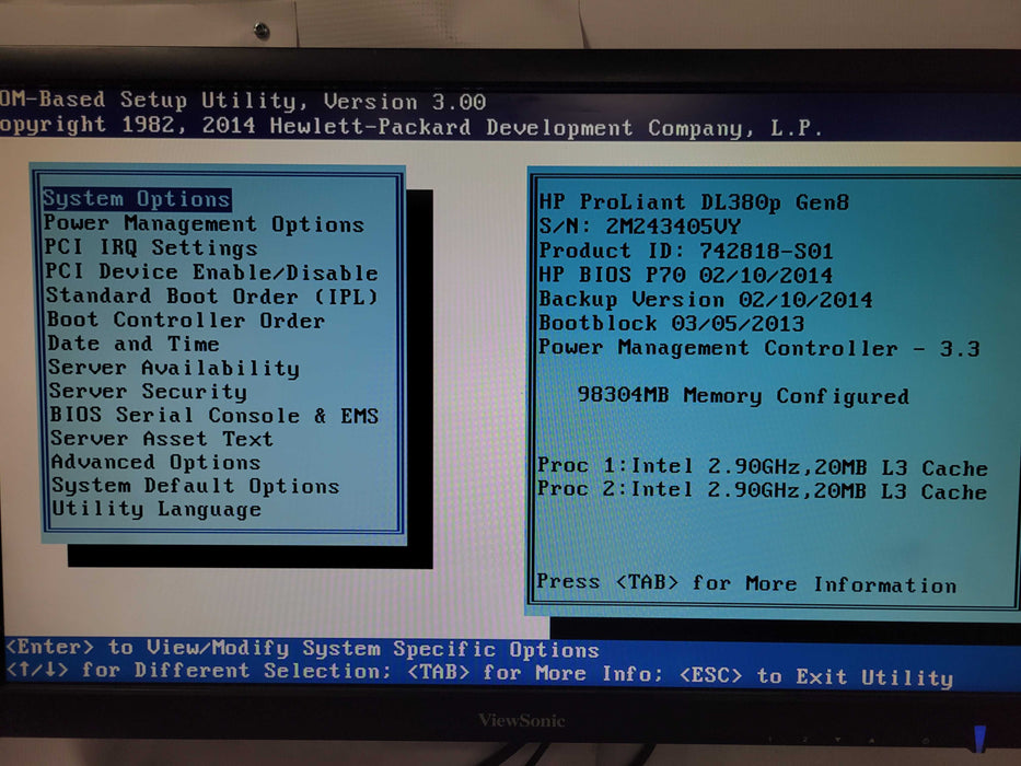 HP Proliant DL380p G8, 2x Xeon E5-2690 2.9GHz 8C, 96GB, P420i, 8x 2.5" READ _