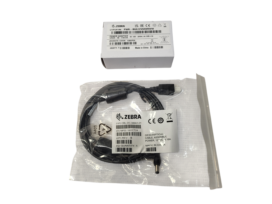 Zebra SAWA-56-41612A AC Adapter PWR-BGA12V50W0WW w/CBL-DC-388A1-01 Cable Q$
