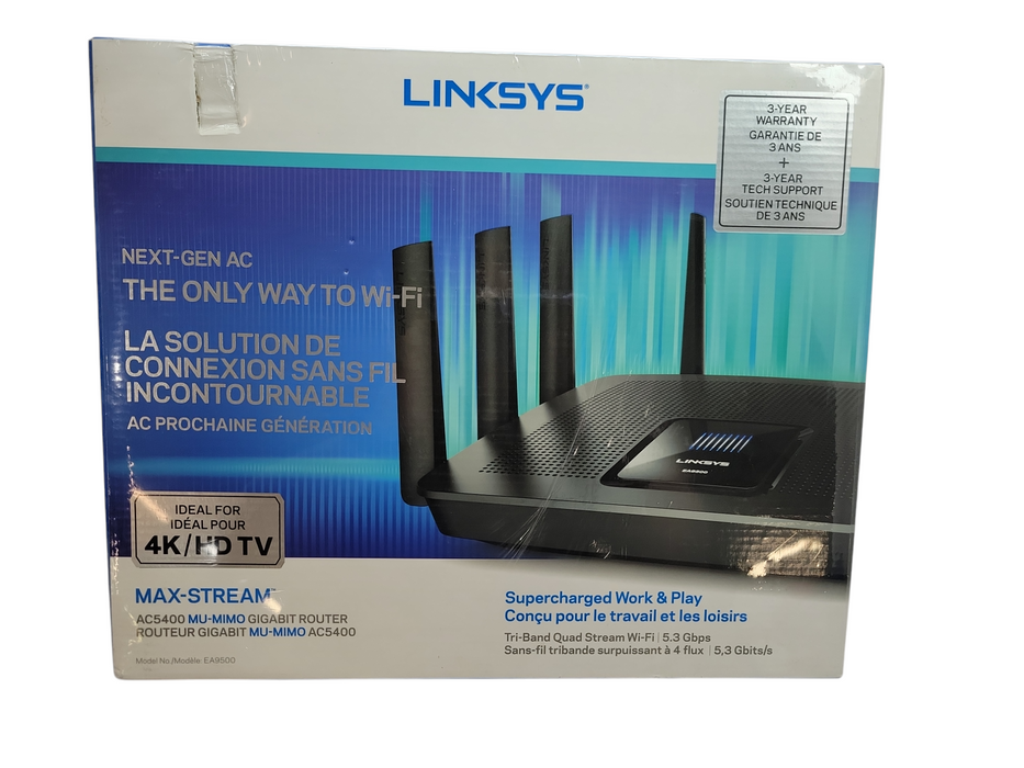 NEW Linksys AC5400 MU-MIMO GIGABIT Router (EA9500-CA) Q%