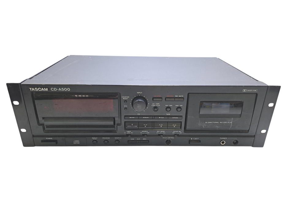 Tascam CD-A500 Professional CD Player Cassette Tape Deck *READ* )
