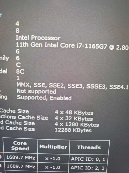 Dell Latitude 7420 Core i7-1165G7@2.8GHz 16GB RAM 256GB NVME  Lap200