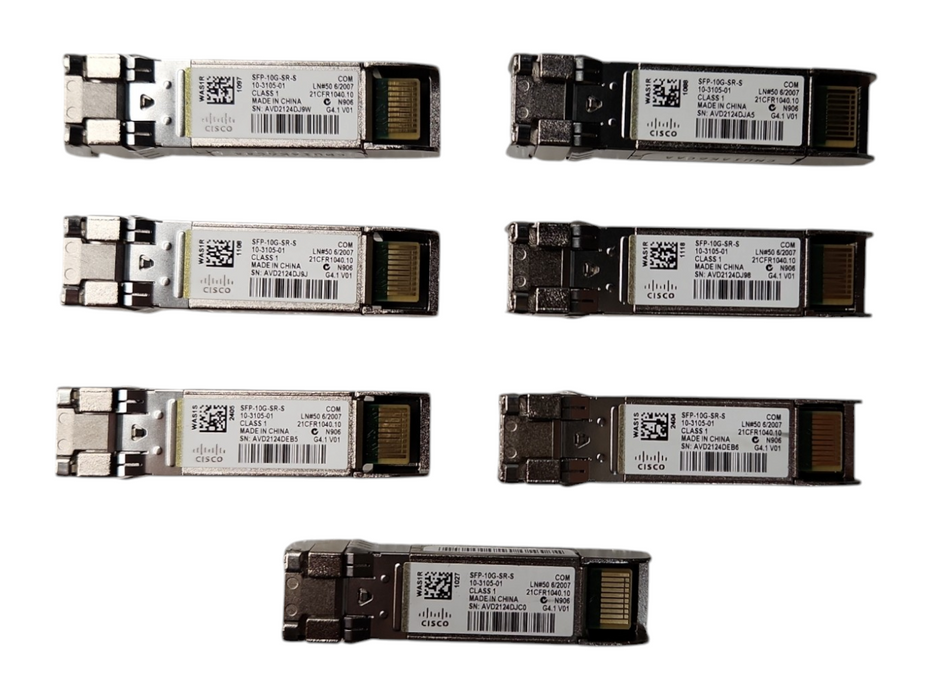 Lot of 7x - Cisco SFP-10G-SR-S SFP+ transceiver module