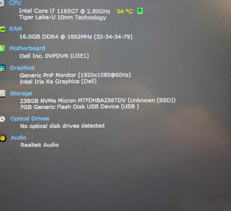 Dell Latitude 7420 Core i7-1165G7@2.8GHz 16GB RAM 256GB SSD  Lap200