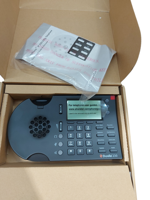 Lot 2x Shoretel 230G Gigabit IP Phone (10268) Black