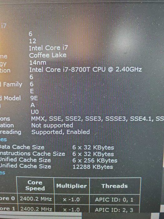 HP ProDesk 600 G4 - Core i7-8700T 16GB DDR4 256GB