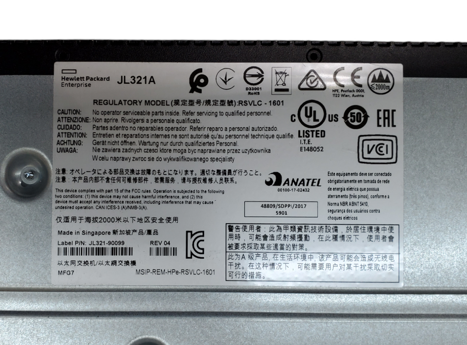 HP Aruba JL321A 2930M 48-Port Gigabit Switch w/ JL083A Module