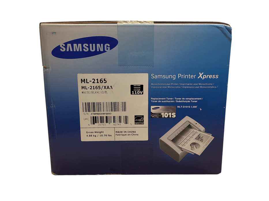 Brand New Samsung Printer Xpress ML-2165 Laser Printer