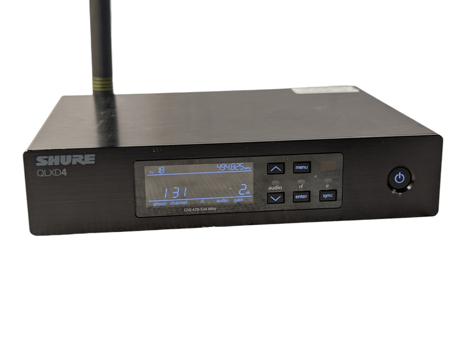 SHURE QLXD4 G50 470-534 MHz Digital Wireless Receiver  -