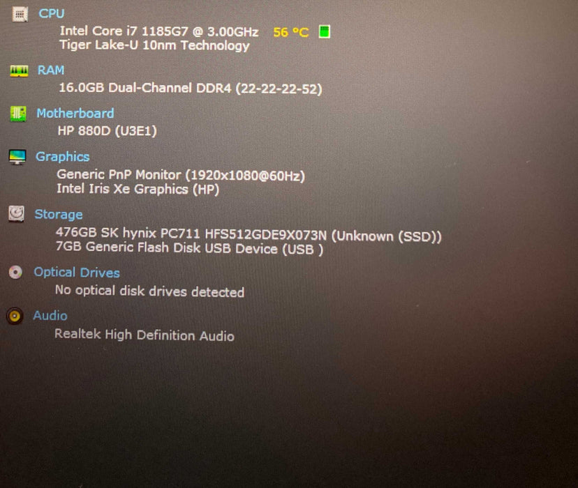 HP EliteBook 840 G8 Intel Core i7-1185G7@3.00GHz 16GB RAM 512GB SSD  Lap200