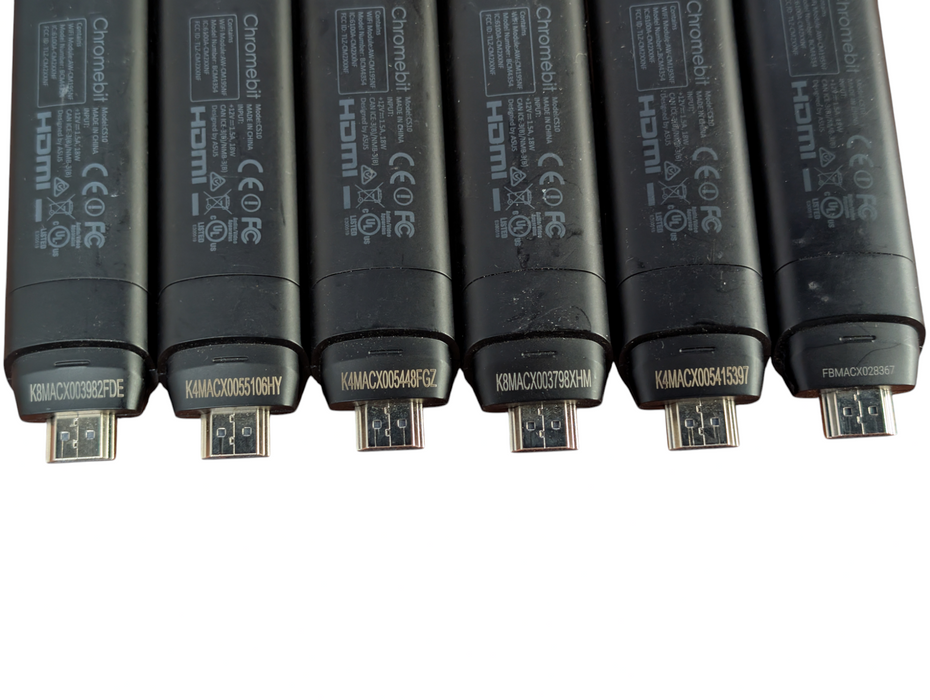 Lot of 6x HDMI  Chrome Stick ASUS Chromebit Model CS10 BCM4354 -