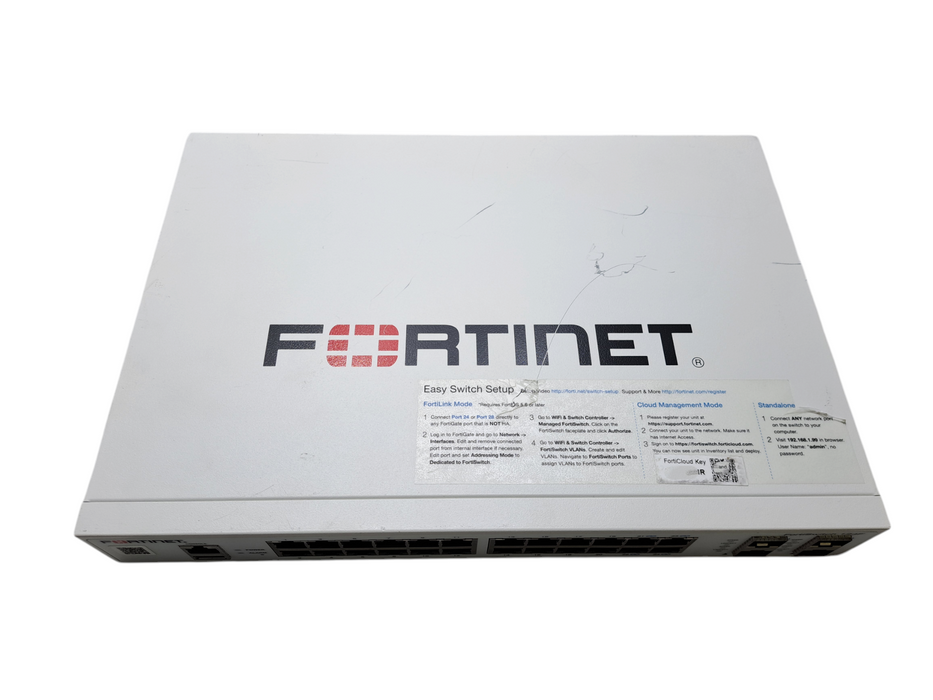 Fortinet FortiSwitch 124F FS-124F | 24-Port Gigabit Managed Ethernet Switch Q)