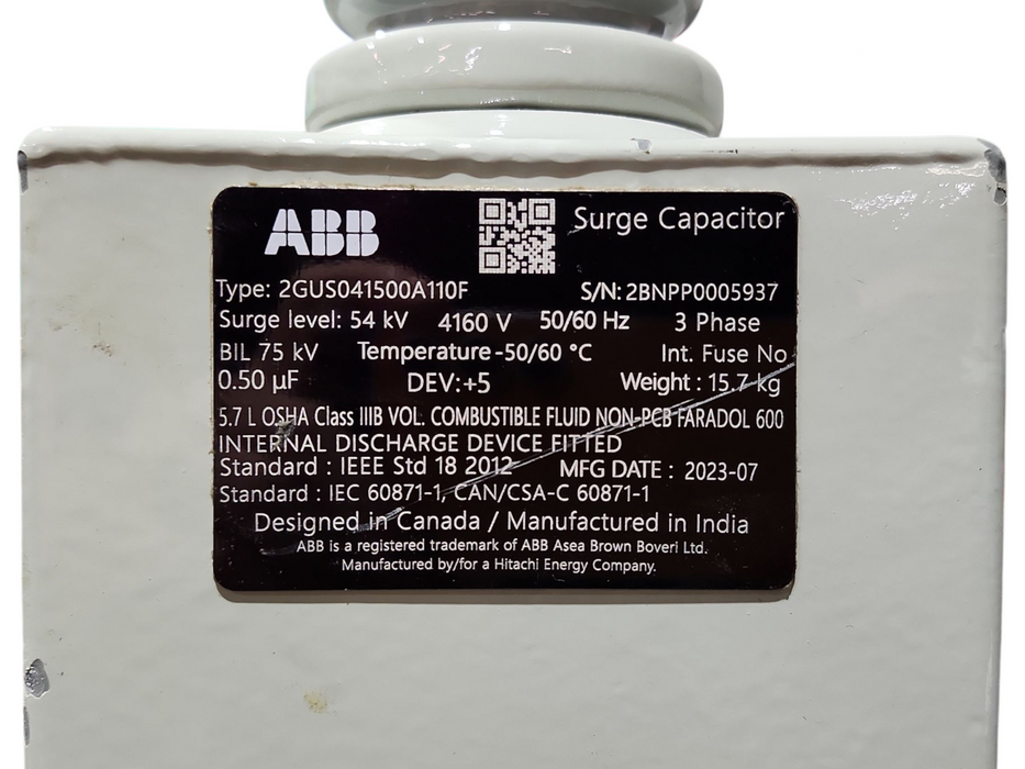 ABB 4160V Surge Capacitor, READ