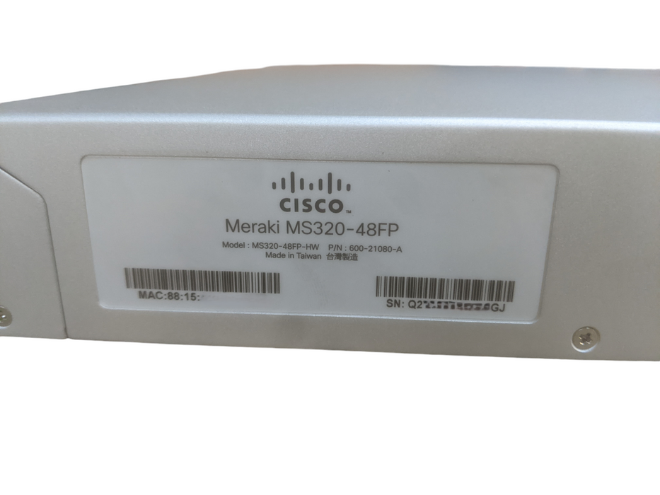 Meraki Cisco MS320-48FP-HW 48-Port PoE+ Switch - 1x 1025W PSU (UNCLAIMED)