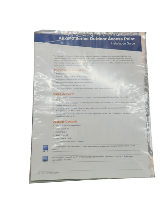 Lot 2x Aruba APEX0100 AP-275 Outdoor Access Point Dual Band 3x3