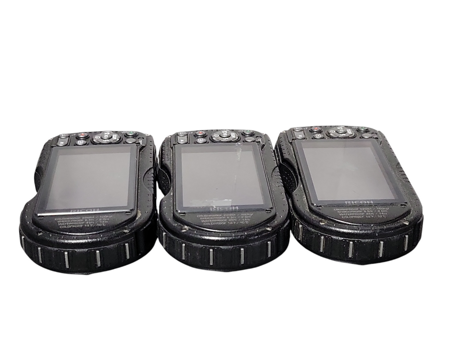 Lot of 3x Ricoh WG-4 Waterproof Shockproof Coldproof Camera, READ _