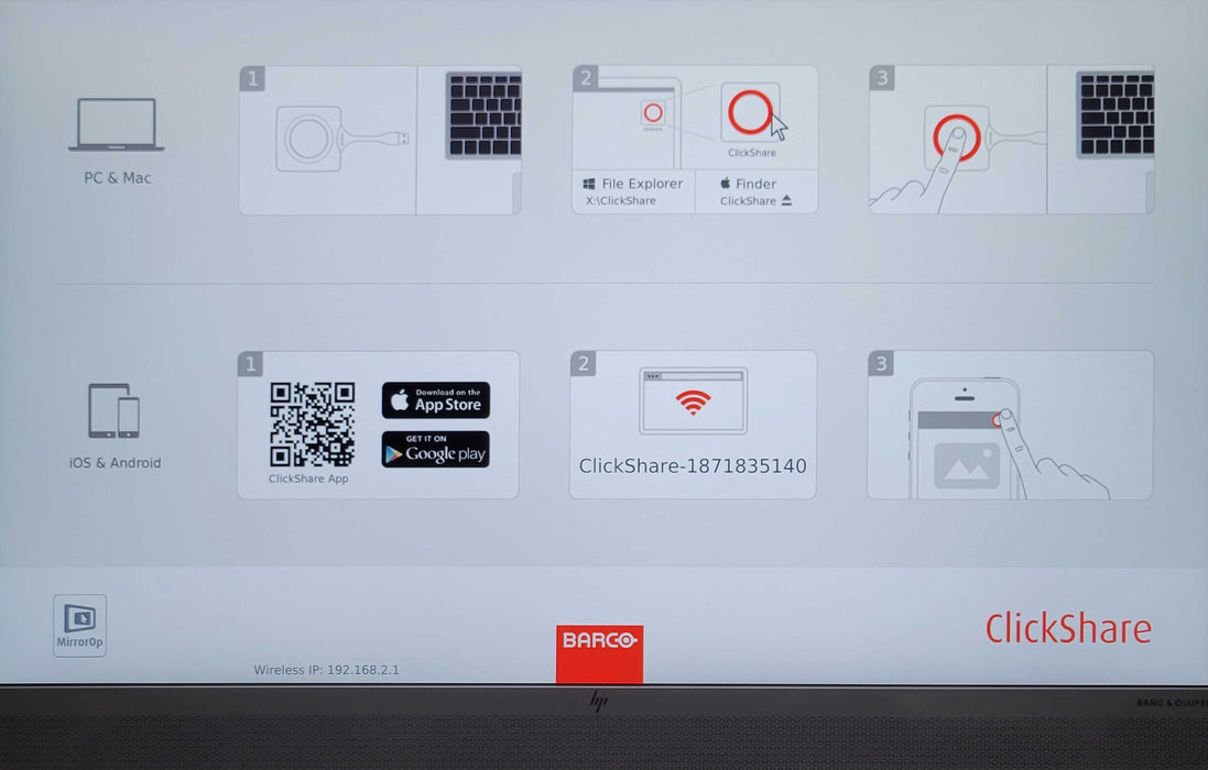 Lot of 3x Barco ClickShare CS-100 Presentation System R9861510 w/ 3 Buttons _