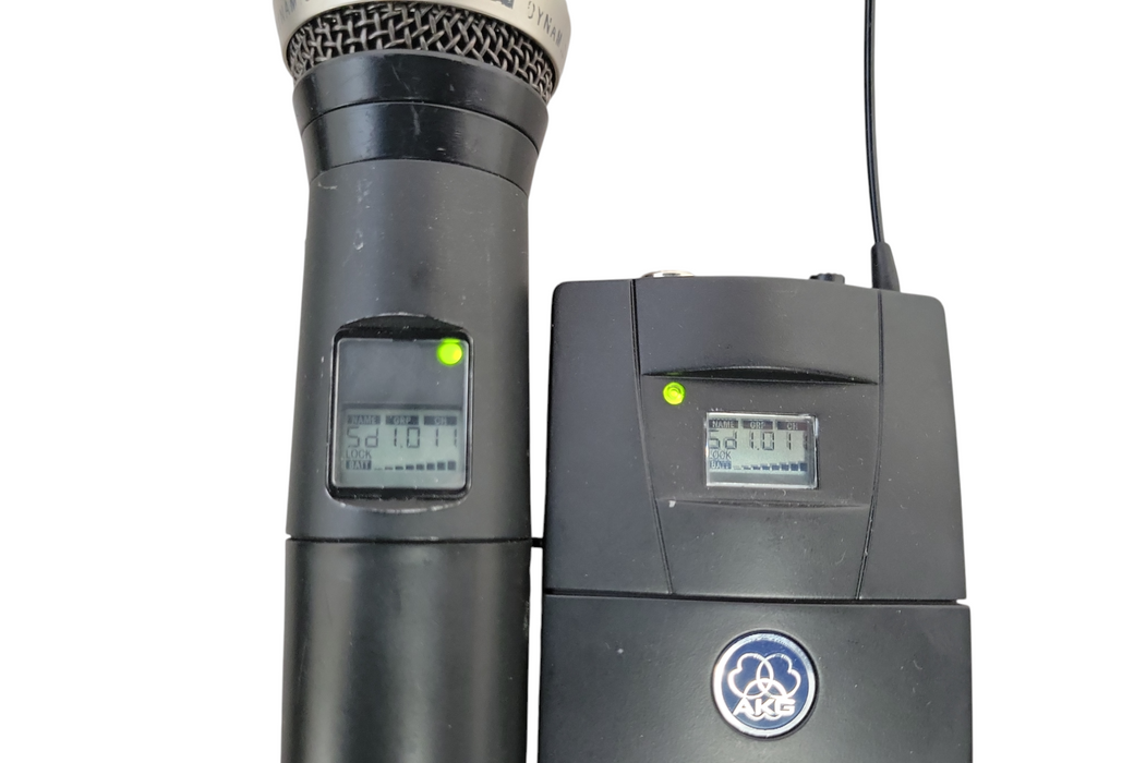 AKG Handheld HT4500 Microphone Head W/ AKG PT4500 Bodypack Transmitter  Q_