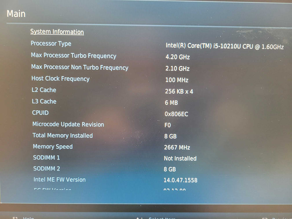 Intel NUC NUC10i5FNH, Core i5-10210U 1.60GHz, 8GB DDR4, 250GB NVMe !