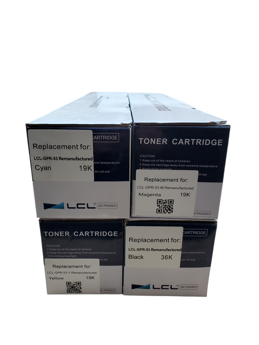 Lot 4x Canon GPR-53 Toner | C/M/Y/K | LCL-GPR-53 | New Open Box