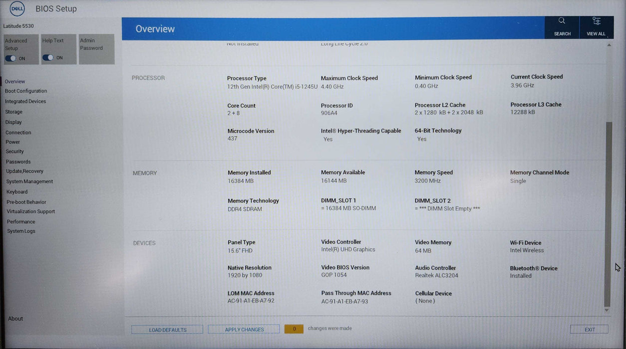 Dell Latitude 5530 Touch, i5-1245U, 16GB DDR4, 256GB NVMe, No AC, READ  Lap200