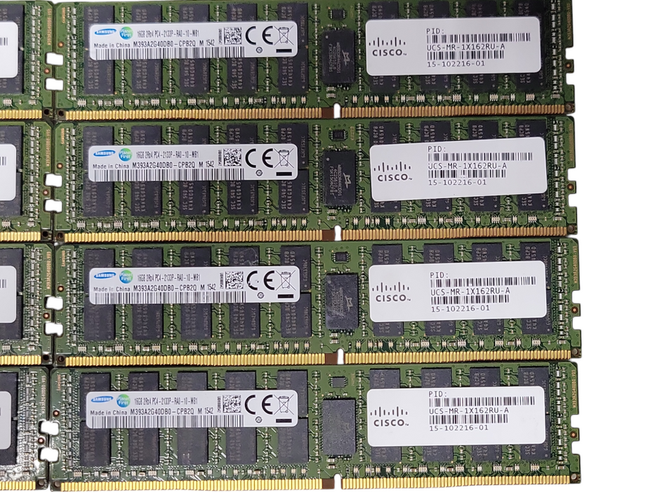 Lot of 8x Samsung 16GB 2Rx4 PC4-2133P-R DDR4 Server RAMs _