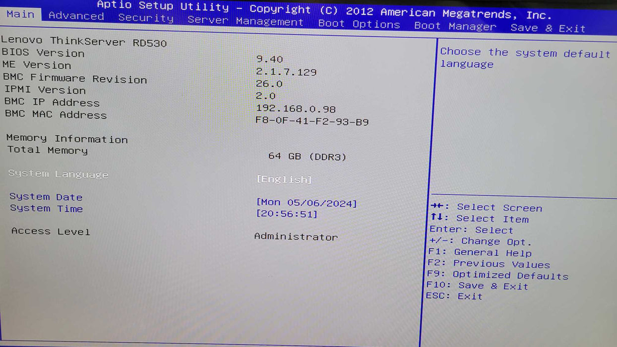 Lenovo thinkServer RD530 - 2x Xeon E5-2640 0 | 64GB RAM | NO HDD %