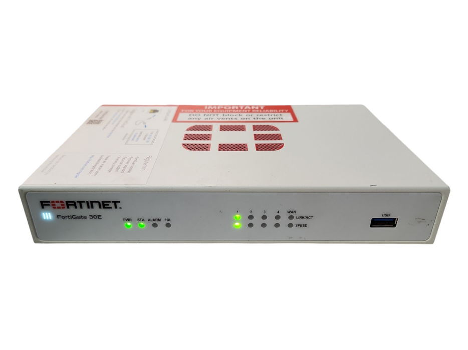 Fortinet FortiGate FG-30E, Network Security Firewall, Factory Reset