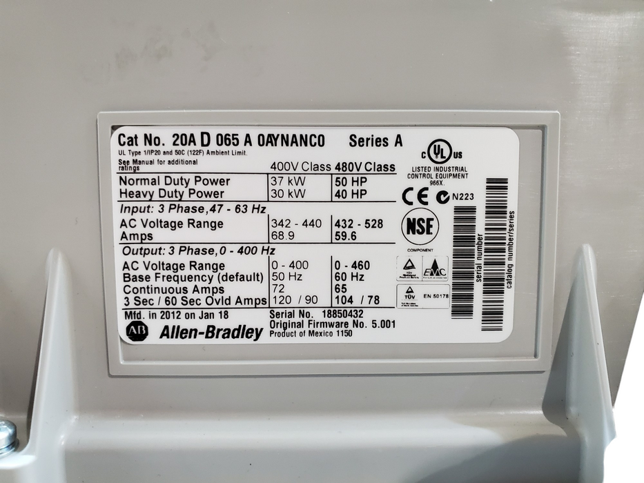 Allen-Bradley PowerFlex 70 - 20AD065A0AYNANC0 *READ*
