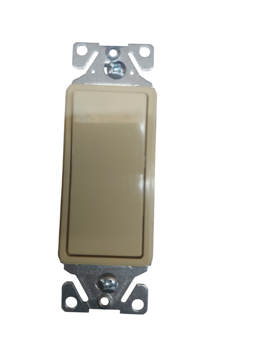 LOT 7x Single Pole Decorator Ivory Light Switch P/N 7501V-C