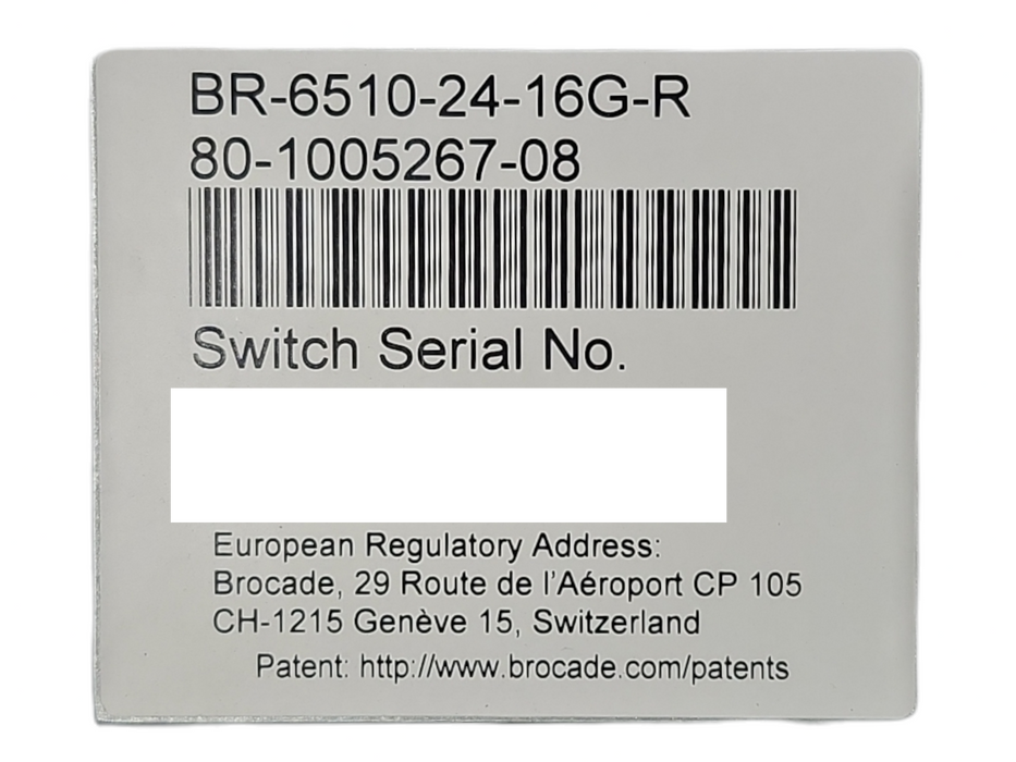 Brocade 6510 BR-6510-24-16G-R, 24 Active Ports, 2x PSU