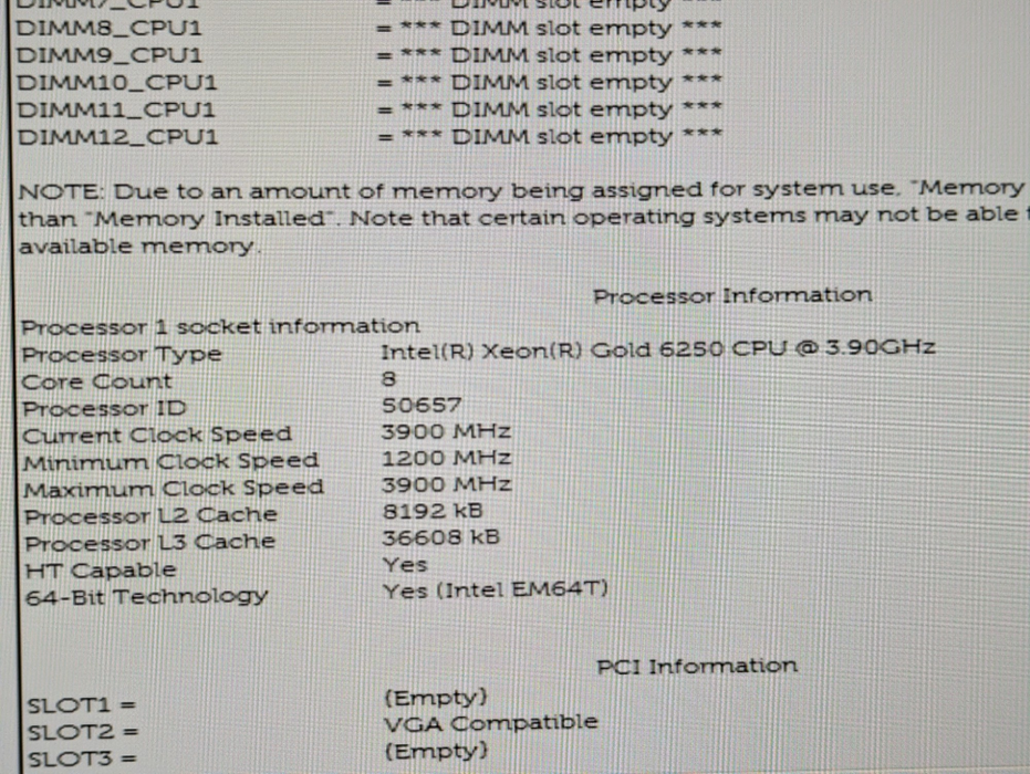 Intel Scalable 2nd gen Xeon GOLD 6250 CPU SRGTR FCLGA3647 -