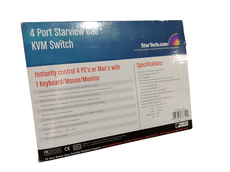 Starview 4 Port USB KVM Switch in Box  =