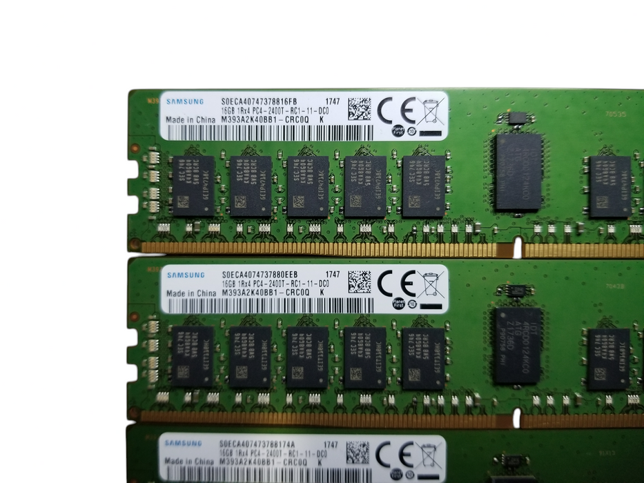 Samsung 64GB Bundle (4x16GB) 1Rx4 PC4-2400T-RC1-11 DDR4 Server RAM Q