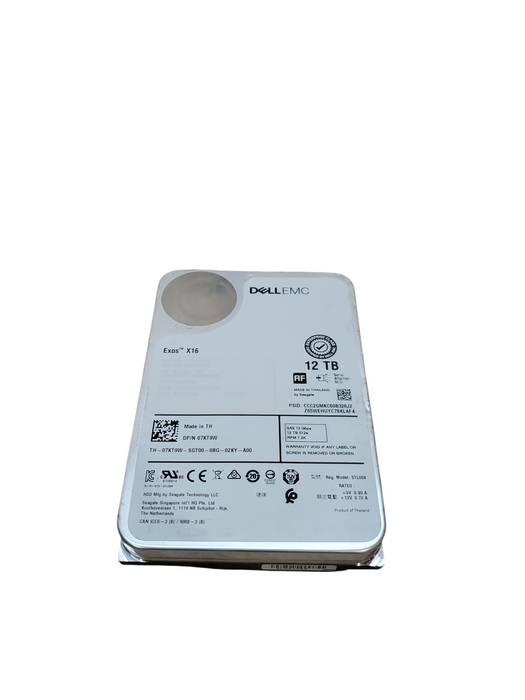 Dell EMC Exos X16 12TB 7.2K SAS 3.5" ST12000NM009G 2MT233-150 7KT9W HDD Q