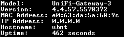 Ubiquiti Networks UniFi USG Security Gateway. Factory Reset  !