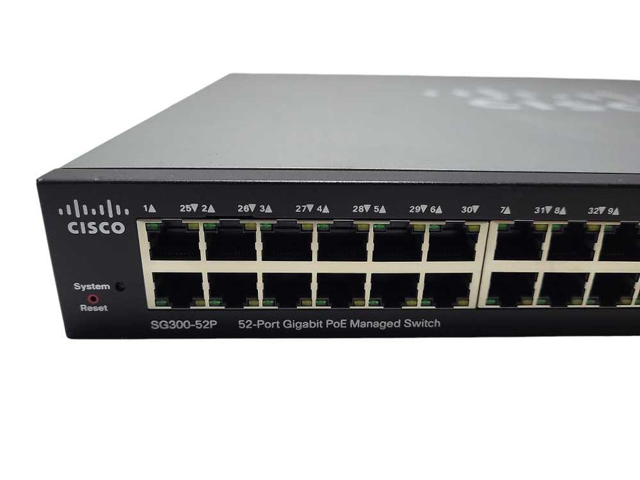 Cisco SG300-52P | 52-Port Gigabit PoE Managed Network Switch | 2x SFP Q$