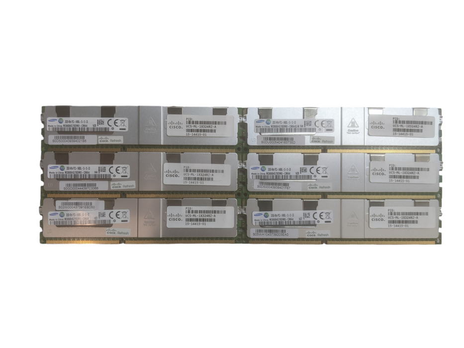 Lot 6x Samsung 32GB 4Rx4 PC3-14900L-13-12-C0 | DDR3 | Server Memory Q